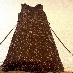 Banana Republic Brown Polka Dot Midi Dress